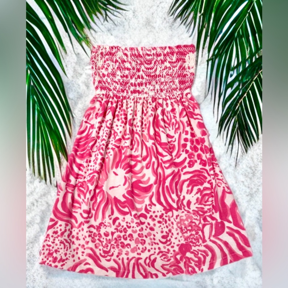 Lilly Pulitzer Brigitte dress. Resort white “Get Spotted” print. XS